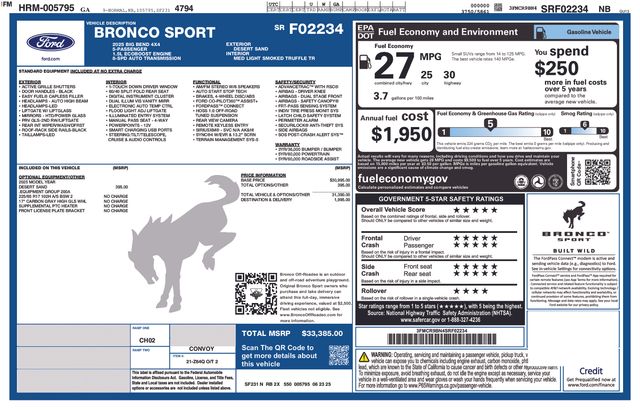 ford bronco sport 2025 3FMCR9BN4SRF02234 image ford bronco sport 2025 3FMCR9BN4SRF02234 image